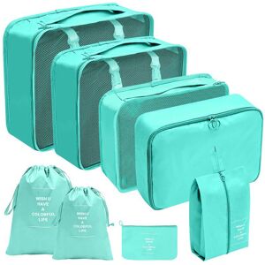 Unbranded (Eight piece set in bright blue, suit) Hot Selling Amazon Waterproof Travel Stor Unbranded (Eight piece set in bright blue, suit) Hot Selling Amazon Waterproof Travel Stor