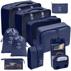 Unbranded (Ten piece set of navy blue, suit) Hot Selling Amazon Waterproof Travel Storage Unbranded (Ten piece set of navy blue, suit) Hot Selling Amazon Waterproof Travel Storage