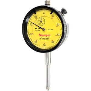 Starrett 3025-681 Dial Indicator, 0.01mm Graduation, 20mm Range Starrett 3025-681 Dial Indicator, 0.01mm Graduation, 20mm Range