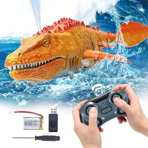 Unbranded (Orange) 2.4g Remote Control Dinosaur, Mosasaurus Toy, Dinosaur Toy For 3 Year Unbranded (Orange) 2.4g Remote Control Dinosaur, Mosasaurus Toy, Dinosaur Toy For 3 Year