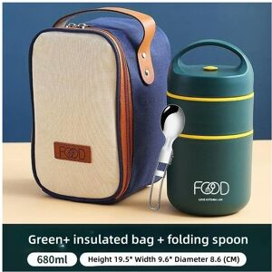 Unbranded (2 Green) Thermal Porridge Cup Stainless Steel Insulated Lunch Bag Food Warmer 6 Unbranded (2 Green) Thermal Porridge Cup Stainless Steel Insulated Lunch Bag Food Warmer 6