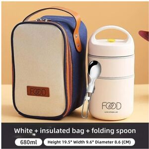 Unbranded (2 White) Thermal Porridge Cup Stainless Steel Insulated Lunch Bag Food Warmer 6 Unbranded (2 White) Thermal Porridge Cup Stainless Steel Insulated Lunch Bag Food Warmer 6