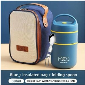 Unbranded (2 Blue) Thermal Porridge Cup Stainless Steel Insulated Lunch Bag Food Warmer 68 Unbranded (2 Blue) Thermal Porridge Cup Stainless Steel Insulated Lunch Bag Food Warmer 68