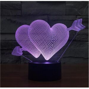 Unbranded (Heart, remote controller) Creative 3d Arrow Piercing Heart Shape Night Light 16 Unbranded (Heart, remote controller) Creative 3d Arrow Piercing Heart Shape Night Light 16