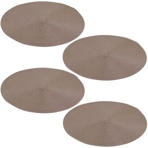 URBN Living (4 Beige) 38cm Round Woven Table Placemats Dining Table URBN Living (4 Beige) 38cm Round Woven Table Placemats Dining Table