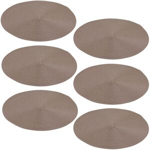 URBN Living (6 Beige) 38cm Round Woven Table Placemats Dining Table URBN Living (6 Beige) 38cm Round Woven Table Placemats Dining Table