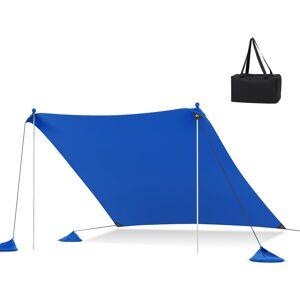 Costway Beach Tent 3M x 3M Outdoor Sunshade Canopy W/ Poles UPF50+ (Blue) Costway Beach Tent 3M x 3M Outdoor Sunshade Canopy W/ Poles UPF50+ (Blue)