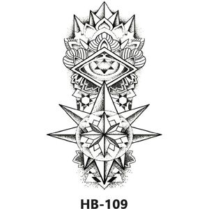 Unbranded (HB-109, 210 * 148mm) Spot Cross-Border New Half Arm Tattoo Stickers With Black Unbranded (HB-109, 210 * 148mm) Spot Cross-Border New Half Arm Tattoo Stickers With Black