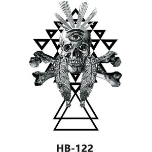 Unbranded (HB-122, 210 * 148mm) Spot Cross-Border New Half Arm Tattoo Stickers With Black Unbranded (HB-122, 210 * 148mm) Spot Cross-Border New Half Arm Tattoo Stickers With Black