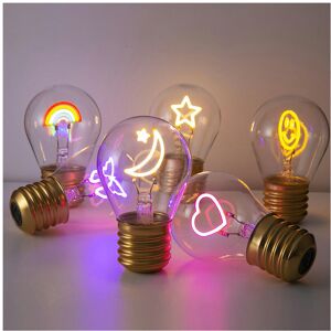 Unbranded (Note, monochrome) Inventor Bulb Creative LED Charging Electric Bulb Colorful Fu Unbranded (Note, monochrome) Inventor Bulb Creative LED Charging Electric Bulb Colorful Fu