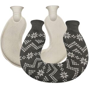 Unbranded (Gray snowflakes) U-shaped Hot Water Bottle For Neck And Shoulder, Warmer Rubber Unbranded (Gray snowflakes) U-shaped Hot Water Bottle For Neck And Shoulder, Warmer Rubber