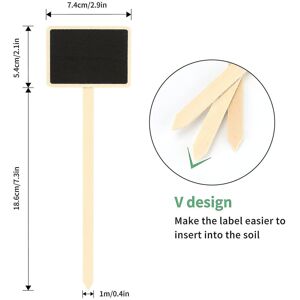 Unbranded 20pcs Wooden Plant Labels Black Board Plant Markers Tags Rectangular M Unbranded 20pcs Wooden Plant Labels Black Board Plant Markers Tags Rectangular M