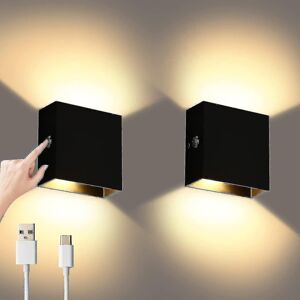Unbranded 2pcs Wall Lights Dimmable Rechargeable Wall Light Touch Up Down W Unbranded 2pcs Wall Lights Dimmable Rechargeable Wall Light Touch Up Down W
