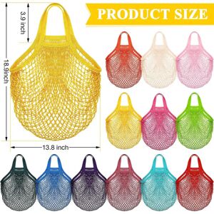 Unbranded 12 Pack Reusable Mesh Grocery Bags Crochet Market Bag Cotton Kitchen Netted Tot Unbranded 12 Pack Reusable Mesh Grocery Bags Crochet Market Bag Cotton Kitchen Netted Tot