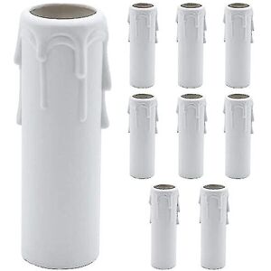 Unbranded (white) 10 Pcs Vintage Candle Drips Plastic Covers 30 * 100mm Tubes Chandelier S Unbranded (white) 10 Pcs Vintage Candle Drips Plastic Covers 30 * 100mm Tubes Chandelier S