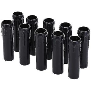 Unbranded (black) 10 Pcs Vintage Candle Drips Plastic Covers 30 * 100mm Tubes Chandelier S Unbranded (black) 10 Pcs Vintage Candle Drips Plastic Covers 30 * 100mm Tubes Chandelier S