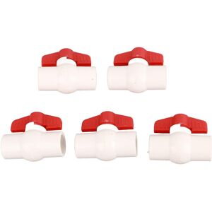 Unbranded 5 Pcs 25mm/1in PVC Water Supply Ball Valve Switch for Swimming Pools Unbranded 5 Pcs 25mm/1in PVC Water Supply Ball Valve Switch for Swimming Pools