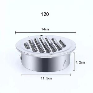 Unbranded (120MM) 75mm 201 Stainless Steel Wall Air Vent Grille Exterior Round Ducting Ven Unbranded (120MM) 75mm 201 Stainless Steel Wall Air Vent Grille Exterior Round Ducting Ven