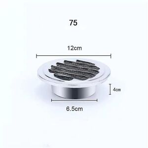 Unbranded (75MM) 75mm 201 Stainless Steel Wall Air Vent Grille Exterior Round Ducting Vent Unbranded (75MM) 75mm 201 Stainless Steel Wall Air Vent Grille Exterior Round Ducting Vent
