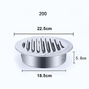 Unbranded (200MM) 75mm 201 Stainless Steel Wall Air Vent Grille Exterior Round Ducting Ven Unbranded (200MM) 75mm 201 Stainless Steel Wall Air Vent Grille Exterior Round Ducting Ven