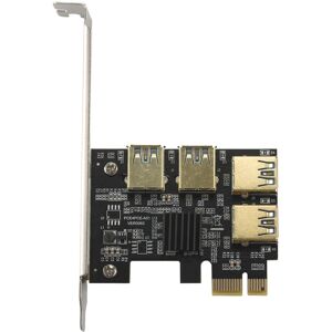 Unbranded New 4 Ports Pcie Riser Adapter Board Pci-e 1x To 4 Usb 3.0 Pci-e Rabbet Gpu Rise Unbranded New 4 Ports Pcie Riser Adapter Board Pci-e 1x To 4 Usb 3.0 Pci-e Rabbet Gpu Rise