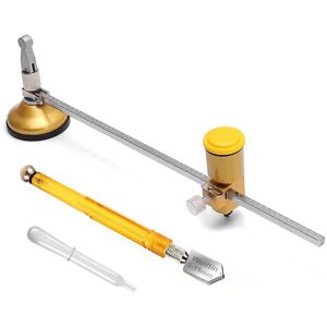 Unbranded Circular Glass Cutter With Suction Cup Adjustable Circular Glass Cutter Tool Kit Unbranded Circular Glass Cutter With Suction Cup Adjustable Circular Glass Cutter Tool Kit