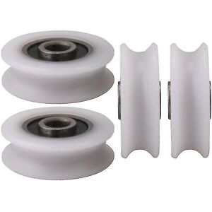 Unbranded 4pcs 4x20x6.5x7.4mm White Inner Dia 4mm U-groove Nylon Pulley Wheel For Sliding Unbranded 4pcs 4x20x6.5x7.4mm White Inner Dia 4mm U-groove Nylon Pulley Wheel For Sliding