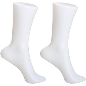 Unbranded 2PCS Female Foot Sock Sox Display Mold Short Stocking Mannequin White Unbranded 2PCS Female Foot Sock Sox Display Mold Short Stocking Mannequin White