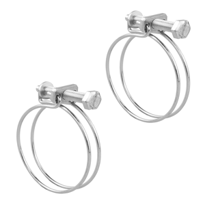 KCT - 50-55mm Adjustable Hose Clips - 50-55mm - Double Wire - Hose Clips KCT - 50-55mm Adjustable Hose Clips - 50-55mm - Double Wire - Hose Clips