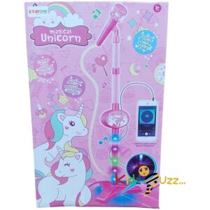 KidzBuzz Machine Microphone Adjustable Stand Music Play Toy Girls Unicorn KidzBuzz Machine Microphone Adjustable Stand Music Play Toy Girls Unicorn