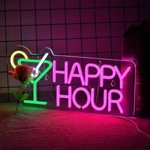 Unbranded Cocktails Happy Hour Neon Sign For Wall Dcor With Dimmable Switch Led Neon Signs Unbranded Cocktails Happy Hour Neon Sign For Wall Dcor With Dimmable Switch Led Neon Signs