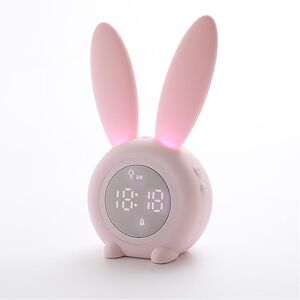 Unbranded (pink) Bunny Kids Alarm Clock - Digital Wake Up Clock With Dimmable Ambient Ligh Unbranded (pink) Bunny Kids Alarm Clock - Digital Wake Up Clock With Dimmable Ambient Ligh
