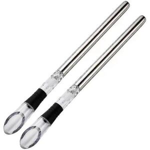 Unbranded 2pcs Wine Cooler Wine Chiller Stainless Steel Wine Chiller Stick Wine Decanter W Unbranded 2pcs Wine Cooler Wine Chiller Stainless Steel Wine Chiller Stick Wine Decanter W