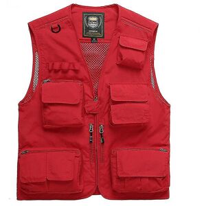 Unbranded (red, M) 2022 Fishing Vest Mesh Vest Fishing Jacket Multifunctional Outdoor Pho Unbranded (red, M) 2022 Fishing Vest Mesh Vest Fishing Jacket Multifunctional Outdoor Pho