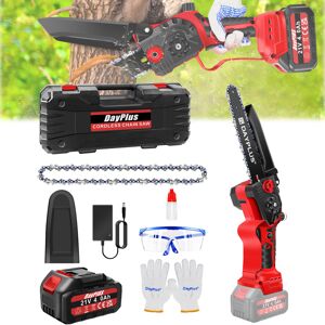 YouseaHome (1x4.0Ah Battery) Mini Chainsaw 8Inch, Cordless Chainsaw Brushless with 2 Chains YouseaHome (1x4.0Ah Battery) Mini Chainsaw 8Inch, Cordless Chainsaw Brushless with 2 Chains