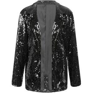Unbranded (L, Black) Womens Blazers Sparkly Sequins Long Sleeve Open Front Shiny Blazer We Unbranded (L, Black) Womens Blazers Sparkly Sequins Long Sleeve Open Front Shiny Blazer We