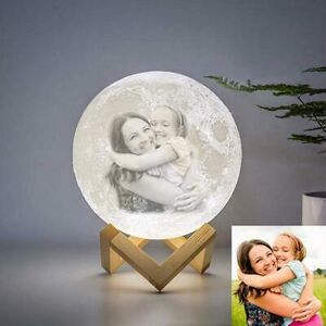 Unbranded (12 cm) Customized Personalized Moon Lamp 3d Photo Moonlight Night Light Home De Unbranded (12 cm) Customized Personalized Moon Lamp 3d Photo Moonlight Night Light Home De
