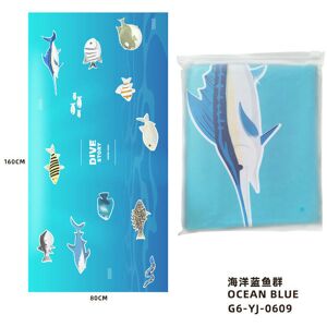 Unbranded (G6-YJ-0609 Marine Blue Fish Group, 80*160cm (waterproof matte bag)) Foreign Tra Unbranded (G6-YJ-0609 Marine Blue Fish Group, 80*160cm (waterproof matte bag)) Foreign Tra