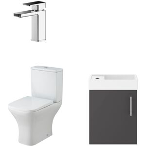 Balterley Saint Cloakroom Set - Wall Hung Vanity Basin Unit, Toilet Pan, Cistern, Seat & M Balterley Saint Cloakroom Set - Wall Hung Vanity Basin Unit, Toilet Pan, Cistern, Seat & M