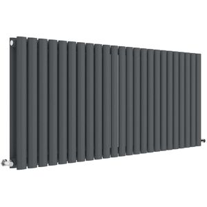 Balterley Horizontal Double Panel Radiator - 600mm x 1398mm - 5300 BTU - Anthracite- Balte Balterley Horizontal Double Panel Radiator - 600mm x 1398mm - 5300 BTU - Anthracite- Balte