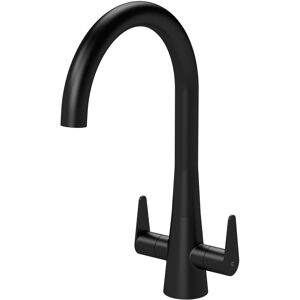 Balterley Kitchen Mono Mixer Tap with 2 Lever Handles, 398mm - Matt Black Balterley Kitchen Mono Mixer Tap with 2 Lever Handles, 398mm - Matt Black