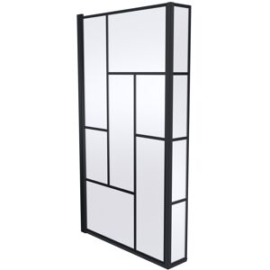Balterley Black Reversible Square L Shape 6mm Toughened Safety Glass Bath Screen Balterley Black Reversible Square L Shape 6mm Toughened Safety Glass Bath Screen