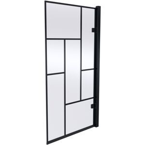 Balterley Square Framed 8mm Toughened Safety Glass Reversible Hinged Shower Bath Screen - Balterley Square Framed 8mm Toughened Safety Glass Reversible Hinged Shower Bath Screen -