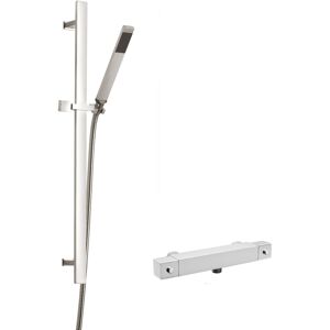 Square Bar Valve & Sheer Slide Rail Shower Kit - Chrome - Balterley Square Bar Valve & Sheer Slide Rail Shower Kit - Chrome - Balterley