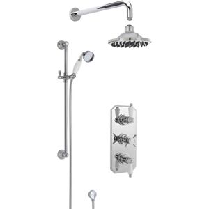 Balterley Kingsey Traditional Concealed Triple Valve with Bevelled Back Plate Shower Set w Balterley Kingsey Traditional Concealed Triple Valve with Bevelled Back Plate Shower Set w