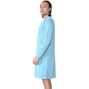 (Green, L) Malay Mens Nightshirts Printed Cotton Blend Long Sleeve Pocket Nightw (Green, L) Malay Mens Nightshirts Printed Cotton Blend Long Sleeve Pocket Nightw