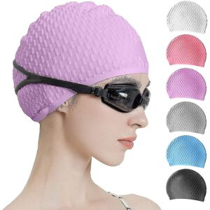 Unbranded (purple) Silicone Swim Cap,comfortable Bathing Cap Ideal For Curly Short Medium Unbranded (purple) Silicone Swim Cap,comfortable Bathing Cap Ideal For Curly Short Medium