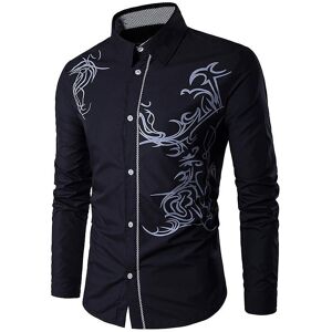 Unbranded (Black, XS) Casual Long Sleeve Shirt For Men's Unbranded (Black, XS) Casual Long Sleeve Shirt For Men's