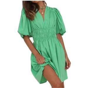 Unbranded (Green, M) Summer V Neck Mini Dress For Women's Unbranded (Green, M) Summer V Neck Mini Dress For Women's