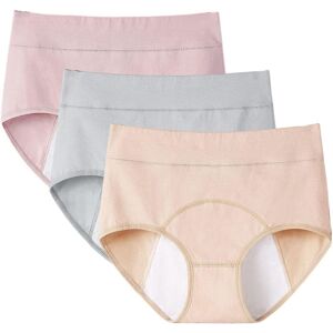 Unbranded (Black x Gray x Skin color, L) 3pcs Womens Period Leakproof Pants Menstrual Pant Unbranded (Black x Gray x Skin color, L) 3pcs Womens Period Leakproof Pants Menstrual Pant